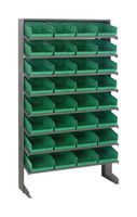 QUANTUM STORAGE QPRS-107GN Shelving Unit, 8 Shelves, 32 Bins, Green, 60 " X 12 " X 36 "