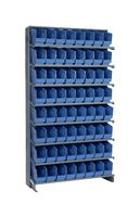 QUANTUM STORAGE QPRS-201BL Unidad de Estantería, 8 Estantes, 64 Contenedores, Azul, 63.5 " X 12 " X 36 "