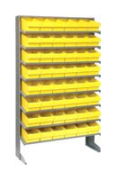 QUANTUM STORAGE QPRS-601YL Shelving Unit, 8 Shelves, 48 Bins, Yellow, 60 " X 12 " X 36 "