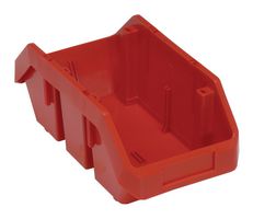 QUANTUM STORAGE QP1265RD Storage Bin, Red, 5 " x 12.5 " x 6.625 "