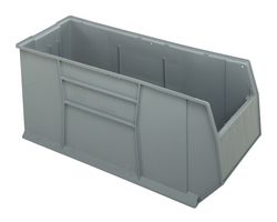 QUANTUM STORAGE QRB166GY Storage Bin, Grey, 17.5 " x 41.875 " x 16.5 "