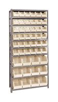 QUANTUM STORAGE QSBU-230240IV Unidad de Estantería, 10 Estantes, 48 Contenedores, Marfil, 75 " X 12 " X 36 "