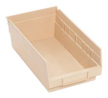 QUANTUM STORAGE QSB102IV Storage Bin, Ivory, 4 " x 11.625 " x 6.625 "