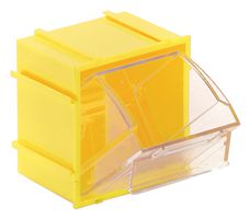 QUANTUM STORAGE QTB409YL Tip Out Bin, Individual, Yellow, 1 Cups, 3 " X 2.375 " X 2.813 "