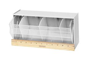 QUANTUM STORAGE QTB410GY Contenedor de Vaciado, Individual, Gris, 1 Copa, 5.94 " X 5.25 " X 11.875 "