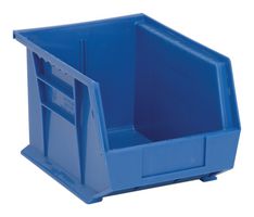 QUANTUM STORAGE QUS239BL Storage Bin, Blue, 7 " X 8.25 " X 10.75 "