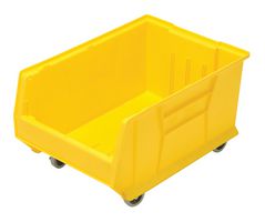 QUANTUM STORAGE QUS964MOBYL Storage Bin, Yellow, 11 " X 16.5 " X 23.875 "