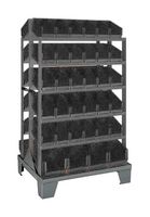 QUANTUM STORAGE SSB-S3036-230240BK Unidad de Estantería, 12 Estantes, 68 Contenedores, Negro, 64 " X 30 " X 36 "