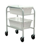 QUANTUM STORAGE TR2-2516-8WT Carrito de Almacenamiento, Blanco, 2 Contenedores, 2 Estantes, 31 " X 19 " X 27 "