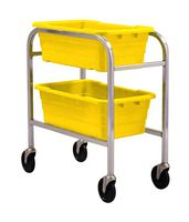 QUANTUM STORAGE TR2-2516-8YL Carrito de Almacenamiento, Amarillo, 2 Contenedores, 2 Estantes, 31 " X 19 " X 27 "