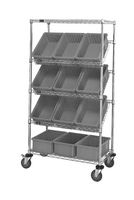 QUANTUM STORAGE WRS-5-92035GY Unidad de Estantería, 5 Estantes, 12 Contenedores, Gris, 63 " X 18 " X 36 "