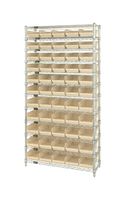 QUANTUM STORAGE WR12-102IV Unidad de Estantería, 12 Estantes, 55 Contenedores, Marfil, 74 " X 12 " X 36 "