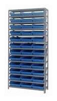 QUANTUM STORAGE 1275-109BL Unidad de Estantería, 13 Estantes, 36 Contenedores, Azul, 75 " X 12 " X 36 "