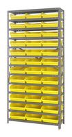 QUANTUM STORAGE 1275-109YL Unidad de Estantería, 13 Estantes, 36 Contenedores, Amarillo, 75 " X 12 " X 36 "