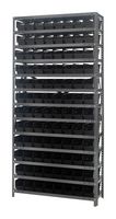 QUANTUM STORAGE 1875-103BK Unidad de Estantería, 13 Estantes, 96 Contenedores, Negro, 75 " X 18 " X 36 "