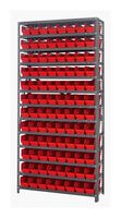 QUANTUM STORAGE 1875-103RD Unidad de Estantería, 13 Estantes, 96 Contenedores, Rojo, 75 " X 18 " X 36 "