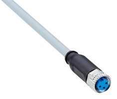 SICK YF8U13-080VA1XLEAX Sensor Cable, A Coded, M8 Receptacle, Free End, 3 Positions, 8 m, 26.2 ft