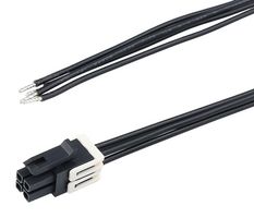 MOLEX 228364-1042 Cable Assembly, Micro-Fit+ Receptacle to Free End, 4 Positions, 3 mm, 2 Row, 150 mm, 5.9 "