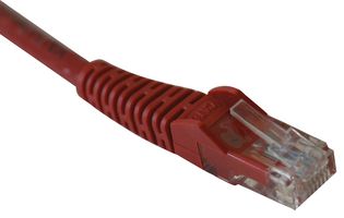 EATON TRIPP LITE N001-003-RD Network Cable, Cat5e, RJ45 Plug, RJ45 Plug, 1 m, 3 ft, Red