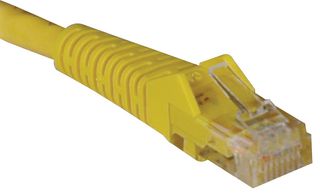 EATON TRIPP LITE N201-001-YW Ethernet Cable, Cat6, Cat6, RJ45 Plug to RJ45 Plug, UTP (Unshielded Twisted Pair), Yellow, 300 mm