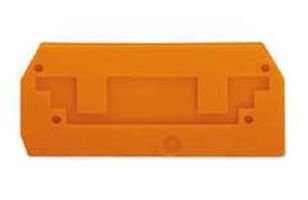 WAGO 283-328 Placa Final / Intermedia, Para Usarse con Clemas de Montaje en Riel, Naranja, Serie 280