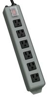 EATON TRIPP LITE UL620-15 Extension Lead, Circuit Breaker, Switch, Metal, 6 Outlets, NEMA 5-15R, NEMA 5-20R, 20 A, 120 V