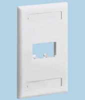 PANDUIT CFPL2IWY Placa Frontal, Placa frontal, Conectores Modulares, 2, Plástico, Blanco
