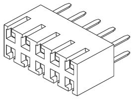 MOLEX 15-44-6840 Receptáculo PCB, Señal, 2.54 mm, 2 Líneas, 40 Contactos, Through Hole, Serie C Grid 71850