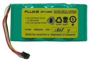 FLUKE BP120MH Rechargeable Battery, Pack, Nickel Metal Hydride