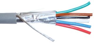BELDEN 5304FE 008500 Cable Multiconductor, Seguridad y Audio, Blindado, 6 Hilos, 18 AWG, 500 ft, 152.4 m