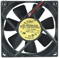 ADDA AD0812LB-A70GL DC Axial Fan, 12 V, Square, 80 mm, 25 mm, Ball Bearing, 27.6 CFM