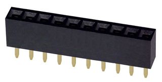 AMPHENOL COMMUNICATIONS SOLUTIONS 66951-010LF Receptáculo PCB, Tarjeta-a-Tarjeta, 2.54 mm, 1 Líneas, 10 Contactos, Through Hole, Serie PV 66951