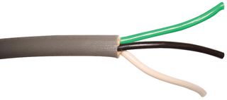 BELDEN 19348 010250 Multiconductor Cable, Portable Cord SJT, Unshielded, 3 Conductor, 18 AWG, 250 ft, 76.2 m