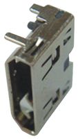 MULTICOMP PRO 60U019S-340N-A1 HDMI Connector, 19 Contacts, Receptacle, PCB Mount, Surface Mount Right Angle, Gold Plated Contacts