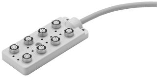 OMRON INDUSTRIAL AUTOMATION XW3DP853G11 Caja Divisora, Serie XW3D, 8 Puertos, PNP, IP67, 10 a 30 Vcd