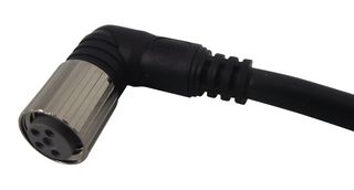 OMRON INDUSTRIAL AUTOMATION XS3F-M422-405-R Sensor Cable, 90° M8 Receptacle, Free End, 4 Positions, 5 m, 16.4 ft, XS3 Series