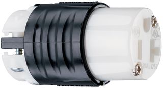 LEGRAND PASS & SEYMOUR PS5369X Conector de Entrada de Potencia, Power Entry, 20 A, Negro, Blanco, Nylon (Poliamida), 125 V