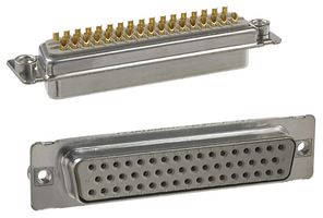 AMPHENOL COMMUNICATIONS SOLUTIONS 865650SLTLF D Sub Connector Housing, 50 Positions, D Sub, DD, FCI 8656 Series, Receptacle, Steel Body