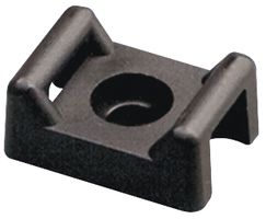 PANDUIT TM1S4-C0 Base para Cincho, Perfil Bajo, Screw, Black, Nylon 6.6 (Polyamide 6.6), 12.7 mm, 8.13 mm
