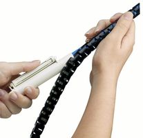 PANDUIT PW150F-L20 Pan-Wrap&trade; Split Harness Wrap, Polyethylene, Black, 1.5" /38.1mm OD 50 Ft  / 15.2 M