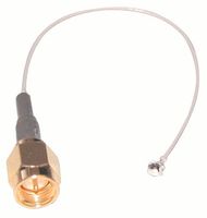 TE CONNECTIVITY 2032440-1 RF / Coaxial Cable Assembly, 90° UMCC Plug to SMA Bulkhead Jack, 1.37mm, 50 ohm, 7.87 ", 200 mm