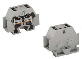 WAGO 262-331 Bloque de Terminal c/Montaje en Riel DIN, 2 Posiciones, 28 AWG, 12 AWG, 4 mm², Pinza, 32 A