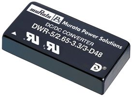 MURATA POWER SOLUTIONS DWR-5/2.65-3.3/3-D24-C Convertidor CD/CD Aislado de Montaje en Tarjeta, Regulado, Through Hole, 15W, 5V, 2.65A, 3.3V, 3A