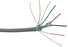 ALPHA WIRE 2466C SL001 Multipair Cable, Communication, Shielded, 2 Pair, 22 AWG, 0.36 mm², 1000 ft, 304.8 m