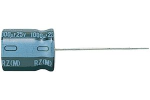 NICHICON URZ1E222MHD1TN Electrolytic Capacitor, 2200 µF, 25 V, ± 20%, PC Pin, 10000 hours @ 105°C, Polar