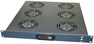 BUD INDUSTRIES FT-1986 Bandeja de Ventilador para Rack, 6 Ventiladores, 110 VCA, Casquillo
