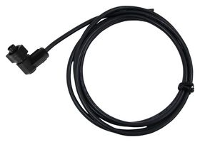 SWITCHCRAFT/CONXALL CARA168804SP07990 Circular Cable Assembly, 22AWG, 90° Circular Receptacle to Free End, 4 Positions, 79 ", 2 m, Black