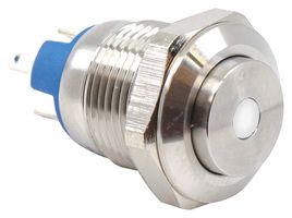 E-SWITCH PV0H240SS-201 Interruptor (Switch) Antivandalismo, Iluminación de Punto, PV0 Series, 0.47 ", SPST-NO-DM