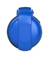 AMPHENOL SINE/TUCHEL 2CMA102003R1000 Power Entry Connector, 16 A, 250 V, Cable Mount, Socket, 2P+E, Blue