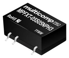 MULTICOMP PRO MPFXT-05S05NPH3 Convertidor CD/CD Superficial Aislado, ITE & Industrial, DIP Montaje Superficie, 1 W, 1 Salida